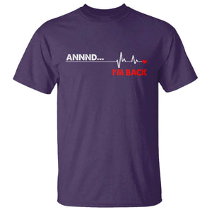 Cool Heart Surgery Survivor T Shirt - Coronary Bypass Artery Open Heart Surgery Heartbeat Tee TS10 Purple Print Your Wear
