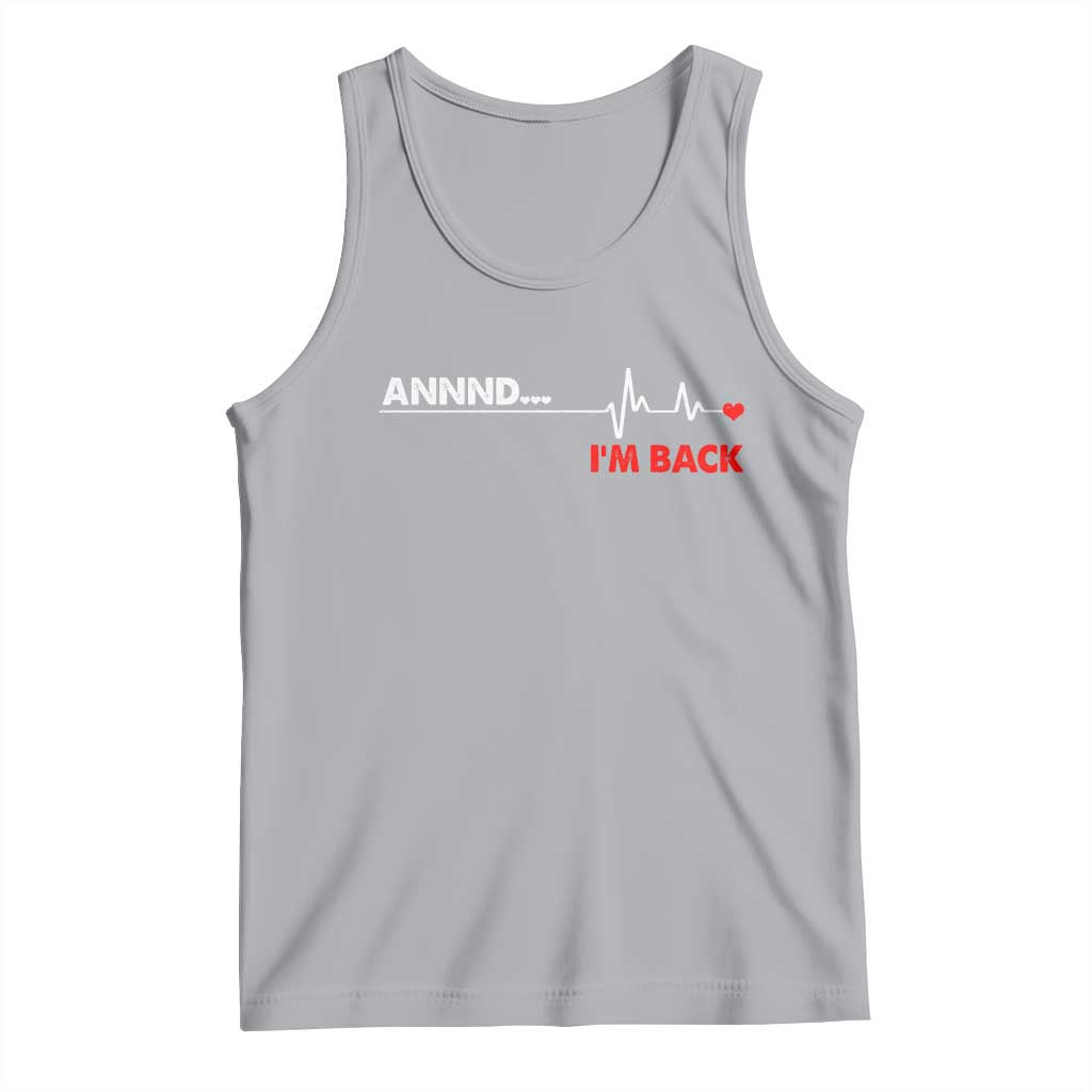Cool Heart Surgery Survivor Tank Top Coronary Bypass Artery Open Heart Diseases Surgery Heartbeat TS10 Athletic Heather Print Your Wear