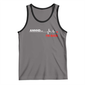 Cool Heart Surgery Survivor Tank Top Coronary Bypass Artery Open Heart Diseases Surgery Heartbeat TS10 Deep Heather Black Print Your Wear