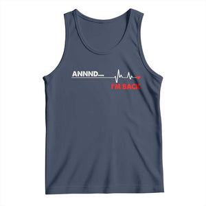 Cool Heart Surgery Survivor Tank Top Coronary Bypass Artery Open Heart Diseases Surgery Heartbeat TS10 Navy Print Your Wear