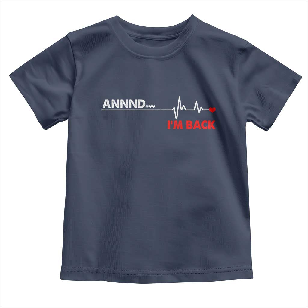Cool Heart Surgery Survivor Toddler T Shirt Coronary Bypass Artery Open Heart Diseases Surgery Heartbeat TS10 Navy Print Your Wear