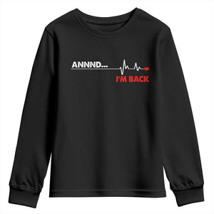 Cool Heart Surgery Survivor Youth Sweatshirt Coronary Bypass Artery Open Heart Diseases Surgery Heartbeat TS10 Black Print Your Wear
