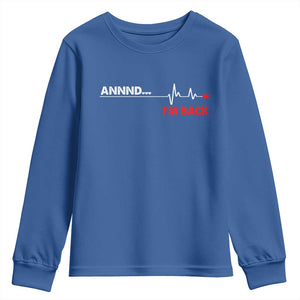 Cool Heart Surgery Survivor Youth Sweatshirt Coronary Bypass Artery Open Heart Diseases Surgery Heartbeat TS10 Royal Blue Print Your Wear