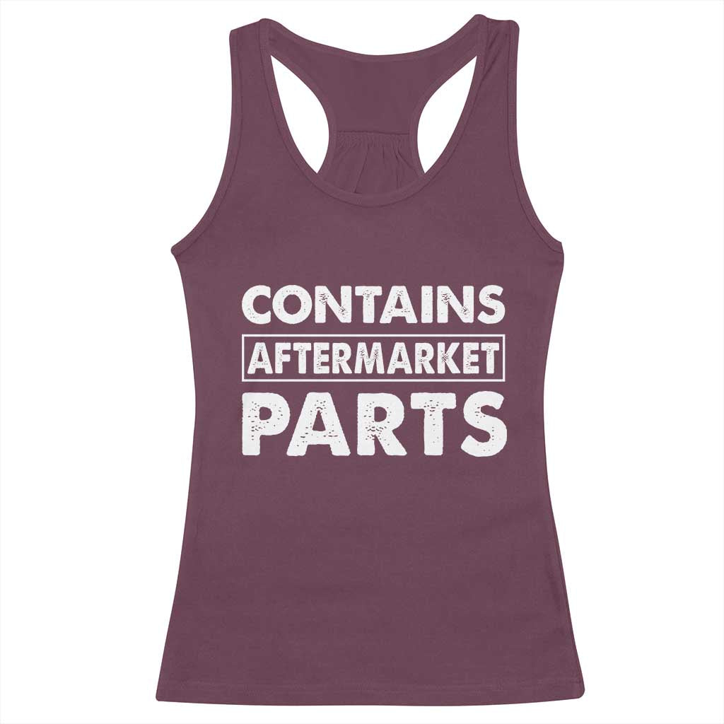 Bionic Aftermarket Parts Racerback Tank Top Knee And Hip Replacement Surgery Recovery Get Well Soon Gift TS10 Maroon Print Your Wear