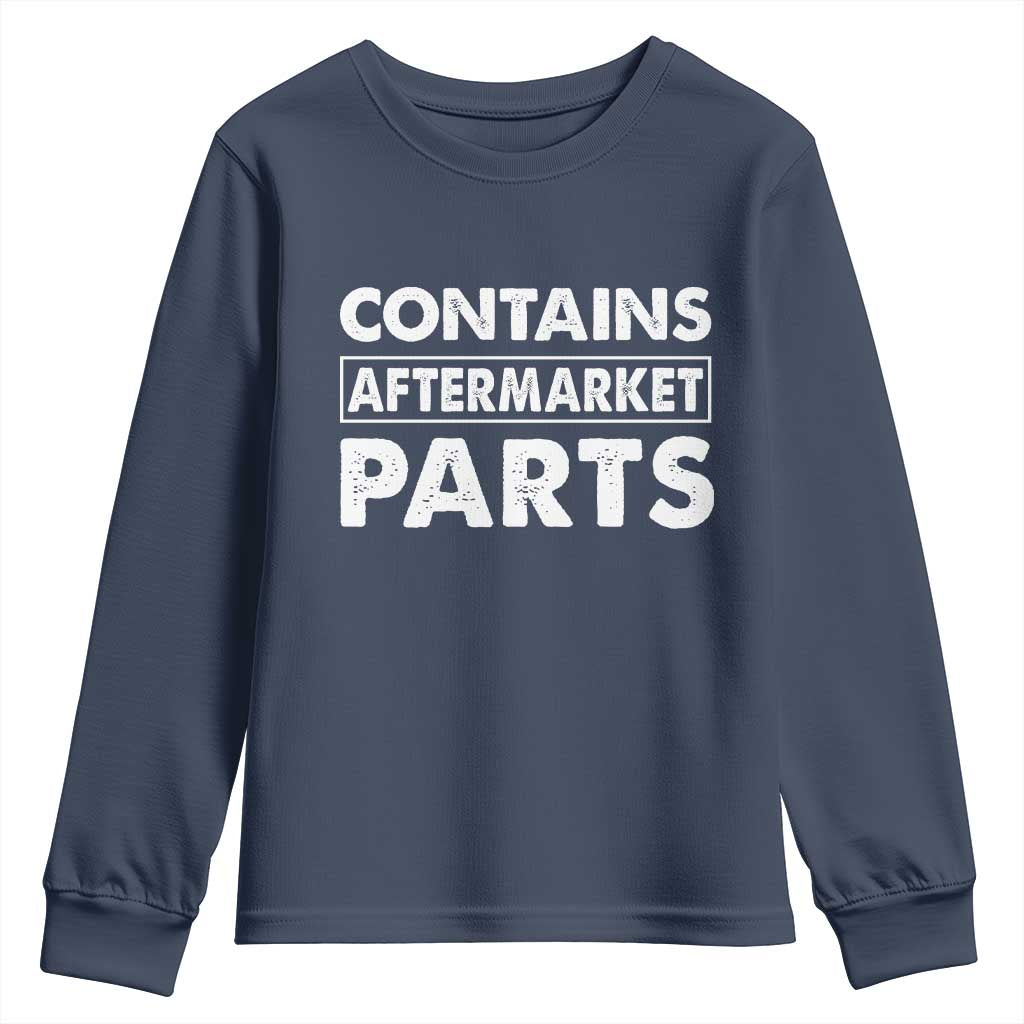 Bionic Aftermarket Parts Youth Sweatshirt Knee And Hip Replacement Surgery Recovery Get Well Soon Gift TS10 Navy Print Your Wear