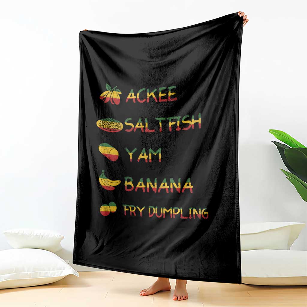 Jamaican National Dish Throw Blanket Ackee Saltfish Yardie Jamaican Culture Pride Apparel TS10 Print Your Wear