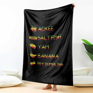Jamaican National Dish Throw Blanket Ackee Saltfish Yardie Jamaican Culture Pride Apparel TS10 Print Your Wear