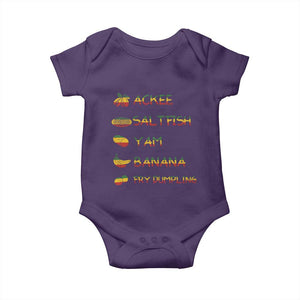 Jamaican National Dish Baby Onesie Ackee Saltfish Yardie Jamaican Culture Pride Apparel TS10 Purple Print Your Wear