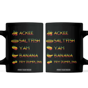 Jamaican National Dish Coffee Mug Ackee Saltfish Yardie Jamaican Culture Pride Apparel TS10 Black Print Your Wear