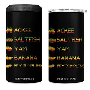 Jamaican National Dish 4 in 1 Can Cooler Tumbler Ackee Saltfish Yardie Jamaican Culture Pride Apparel TS10 One Size: 16 oz Black Print Your Wear