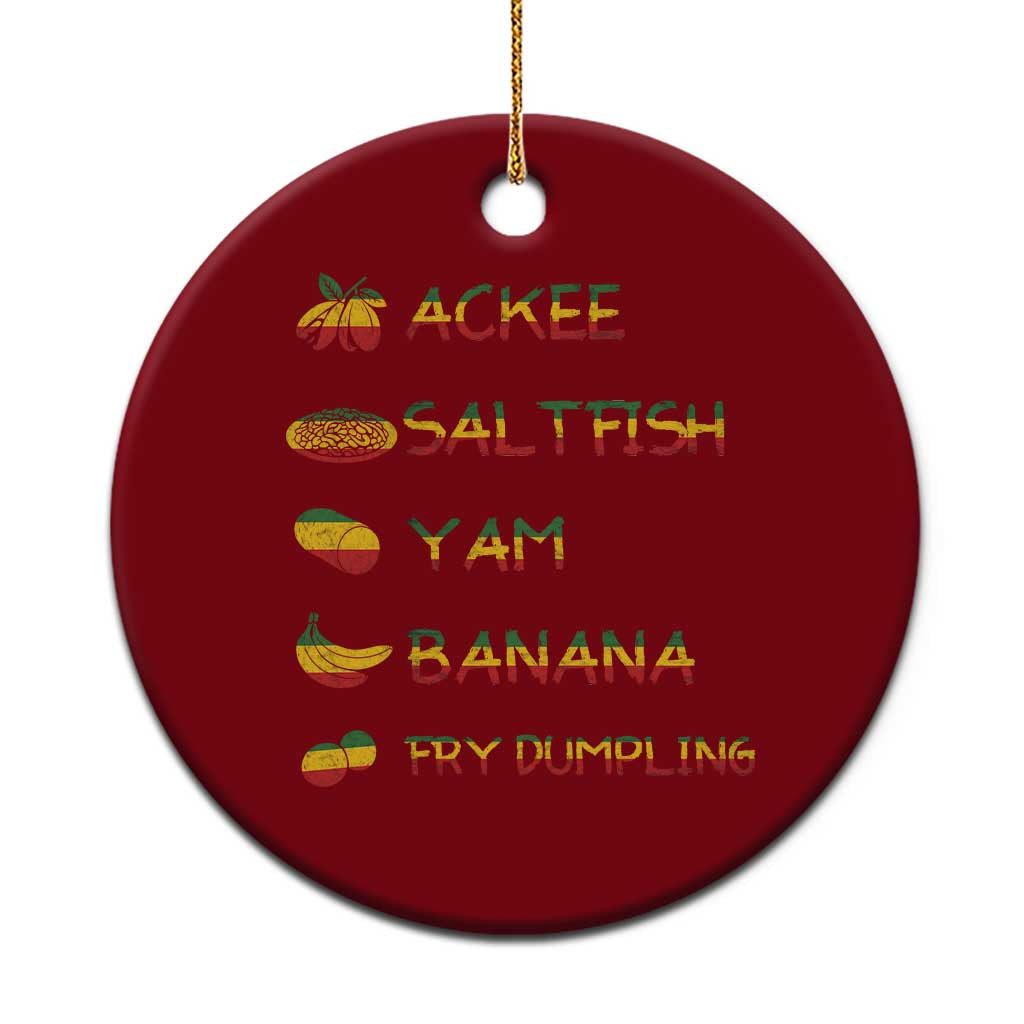 Jamaican National Dish Ceramic Ornament Ackee Saltfish Yardie Jamaican Culture Pride Apparel TS10 1pc Red Print Your Wear
