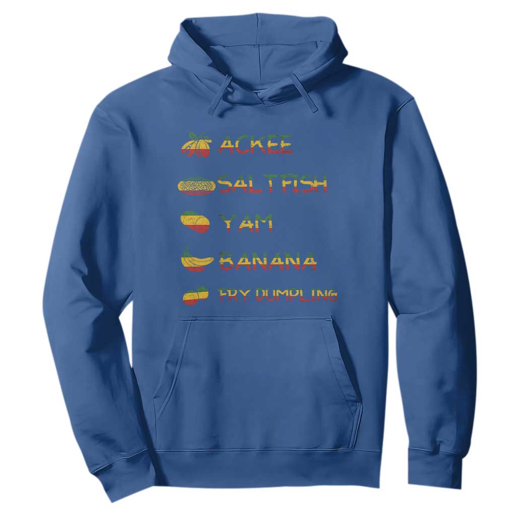 Jamaican National Dish Hoodie Ackee Saltfish Yardie Jamaican Culture Pride Apparel TS10 Royal Blue Print Your Wear