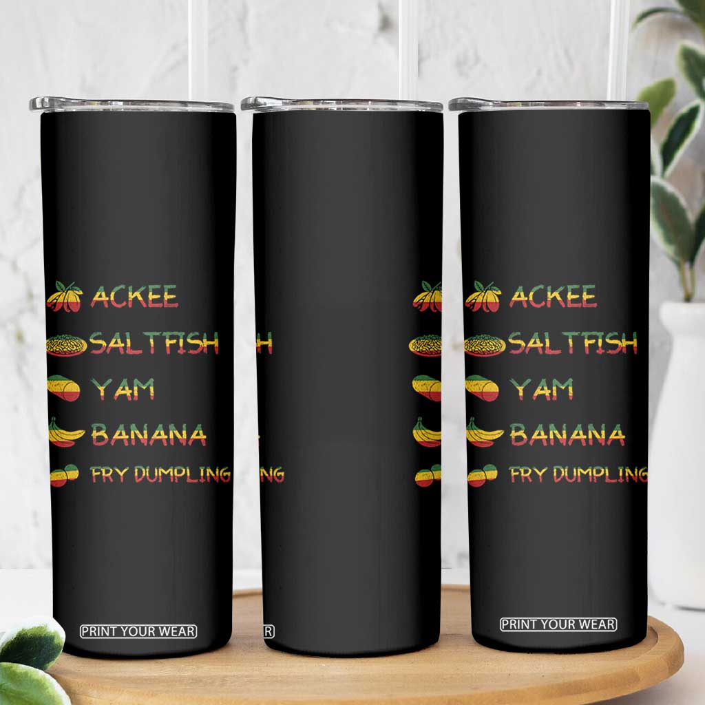 Jamaican National Dish Skinny Tumbler Ackee Saltfish Yardie Jamaican Culture Pride Apparel TS10 Print Your Wear