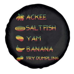 Jamaican National Dish Spare Tire Cover Ackee Saltfish Yardie Jamaican Culture Pride Apparel TS10 Print Your Wear