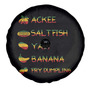 Jamaican National Dish Spare Tire Cover Ackee Saltfish Yardie Jamaican Culture Pride Apparel TS10 Print Your Wear