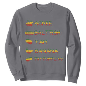 Jamaican National Dish Sweatshirt Ackee Saltfish Yardie Jamaican Culture Pride Apparel TS10 Charcoal Print Your Wear
