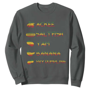 Jamaican National Dish Sweatshirt Ackee Saltfish Yardie Jamaican Culture Pride Apparel TS10 Dark Heather Print Your Wear