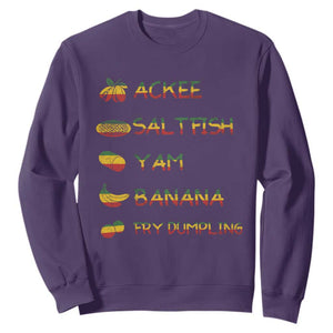 Jamaican National Dish Sweatshirt Ackee Saltfish Yardie Jamaican Culture Pride Apparel TS10 Purple Print Your Wear