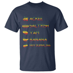 Jamaican National Dish T Shirt Ackee Saltfish Yardie Jamaican Culture Pride Apparel TS10 Navy Print Your Wear