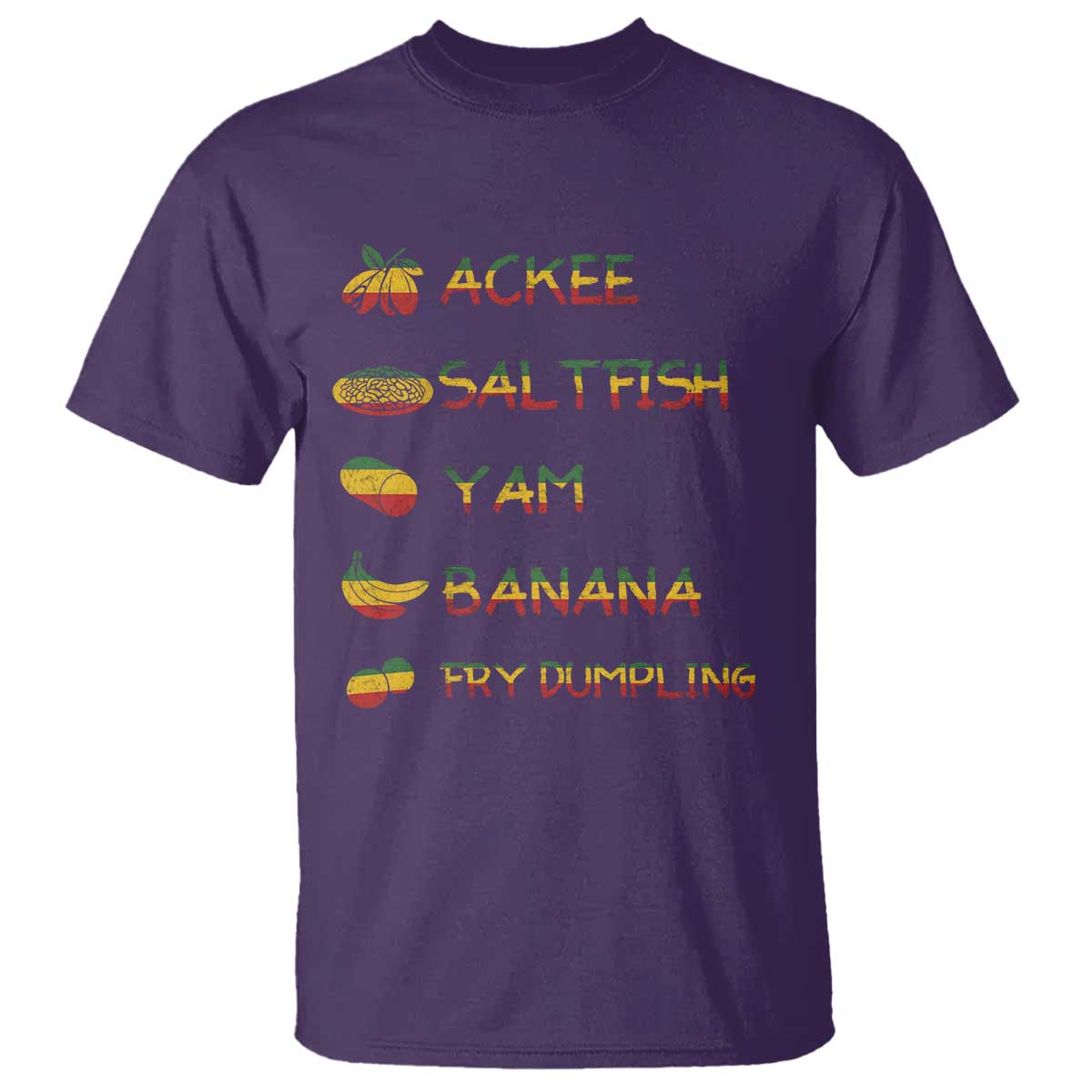 Jamaican National Dish T Shirt Ackee Saltfish Yardie Jamaican Culture Pride Apparel TS10 Purple Print Your Wear