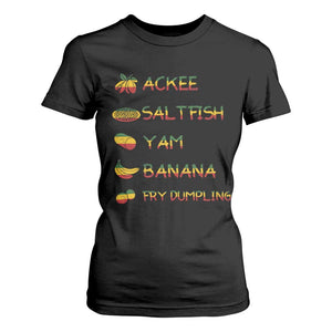 Jamaican National Dish T Shirt For Women Ackee Saltfish Yardie Jamaican Culture Pride Apparel TS10 Black Print Your Wear