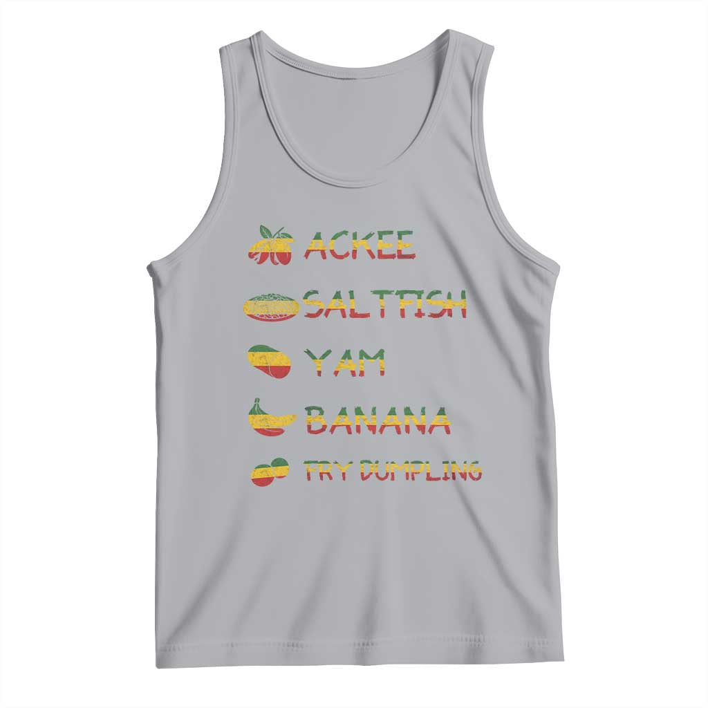 Jamaican National Dish Tank Top Ackee Saltfish Yardie Jamaican Culture Pride Apparel TS10 Athletic Heather Print Your Wear