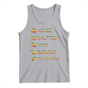 Jamaican National Dish Tank Top Ackee Saltfish Yardie Jamaican Culture Pride Apparel TS10 Athletic Heather Print Your Wear