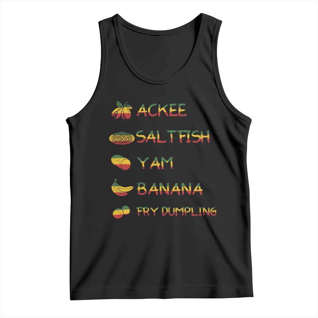Jamaican National Dish Tank Top Ackee Saltfish Yardie Jamaican Culture Pride Apparel TS10 Black Print Your Wear