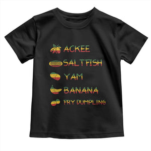 Jamaican National Dish Toddler T Shirt Ackee Saltfish Yardie Jamaican Culture Pride Apparel TS10 Black Print Your Wear