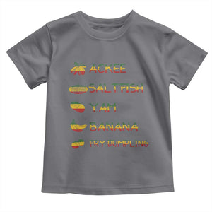 Jamaican National Dish Toddler T Shirt Ackee Saltfish Yardie Jamaican Culture Pride Apparel TS10 Charcoal Print Your Wear