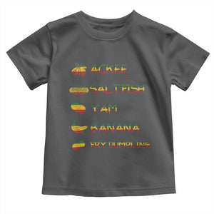 Jamaican National Dish Toddler T Shirt Ackee Saltfish Yardie Jamaican Culture Pride Apparel TS10 Dark Heather Print Your Wear