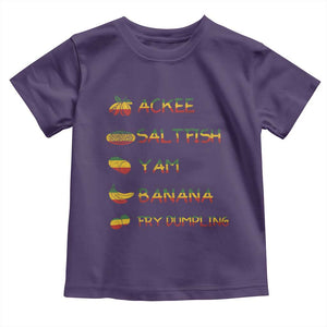 Jamaican National Dish Toddler T Shirt Ackee Saltfish Yardie Jamaican Culture Pride Apparel TS10 Purple Print Your Wear