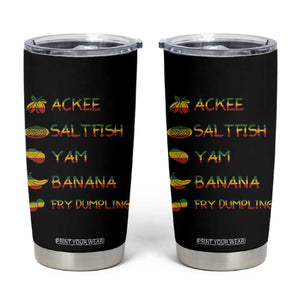 Jamaican National Dish Tumbler Cup Ackee Saltfish Yardie Jamaican Culture Pride Apparel TS10 Black Print Your Wear