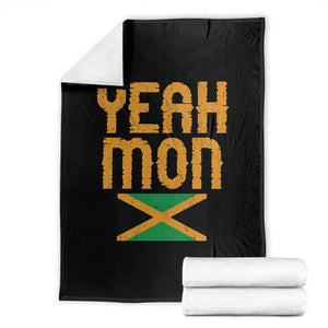 Yeah Mon Jamaican Pride Throw Blanket Jamaican Vacation Jamaica Reggae Roots TS10 Black Print Your Wear