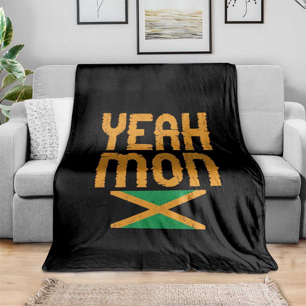 Yeah Mon Jamaican Pride Throw Blanket Jamaican Vacation Jamaica Reggae Roots TS10 Print Your Wear