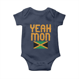 Yeah Mon Jamaican Pride Baby Onesie Jamaican Vacation Jamaica Reggae Roots TS10 Navy Print Your Wear