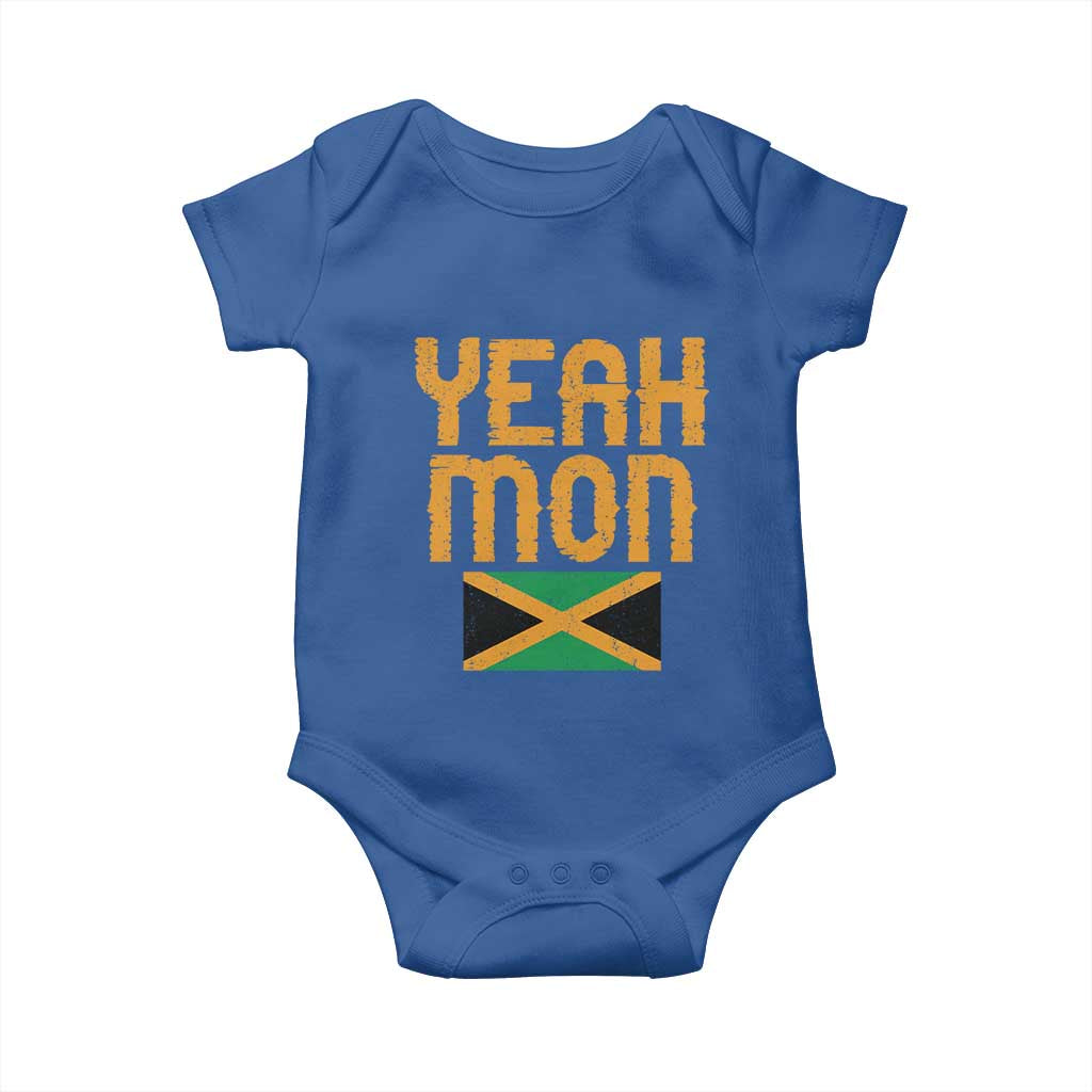 Yeah Mon Jamaican Pride Baby Onesie Jamaican Vacation Jamaica Reggae Roots TS10 Royal Blue Print Your Wear