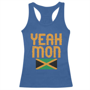 Yeah Mon Jamaican Pride Racerback Tank Top Jamaican Vacation Jamaica Reggae Roots TS10 Royal Blue Print Your Wear