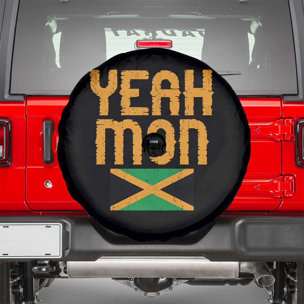Yeah Mon Jamaican Pride Spare Tire Cover Jamaican Vacation Jamaica Reggae Roots TS10 Black Print Your Wear