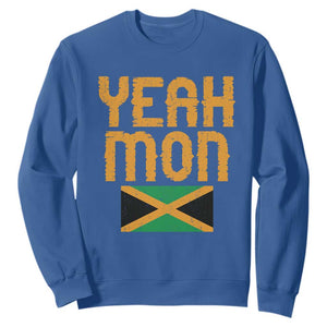 Yeah Mon Jamaican Pride Sweatshirt Jamaican Vacation Jamaica Reggae Roots TS10 Royal Blue Print Your Wear