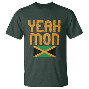Yeah Mon Jamaican Pride T Shirt Jamaican Vacation Jamaica Reggae Roots TS10 Dark Forest Green Print Your Wear