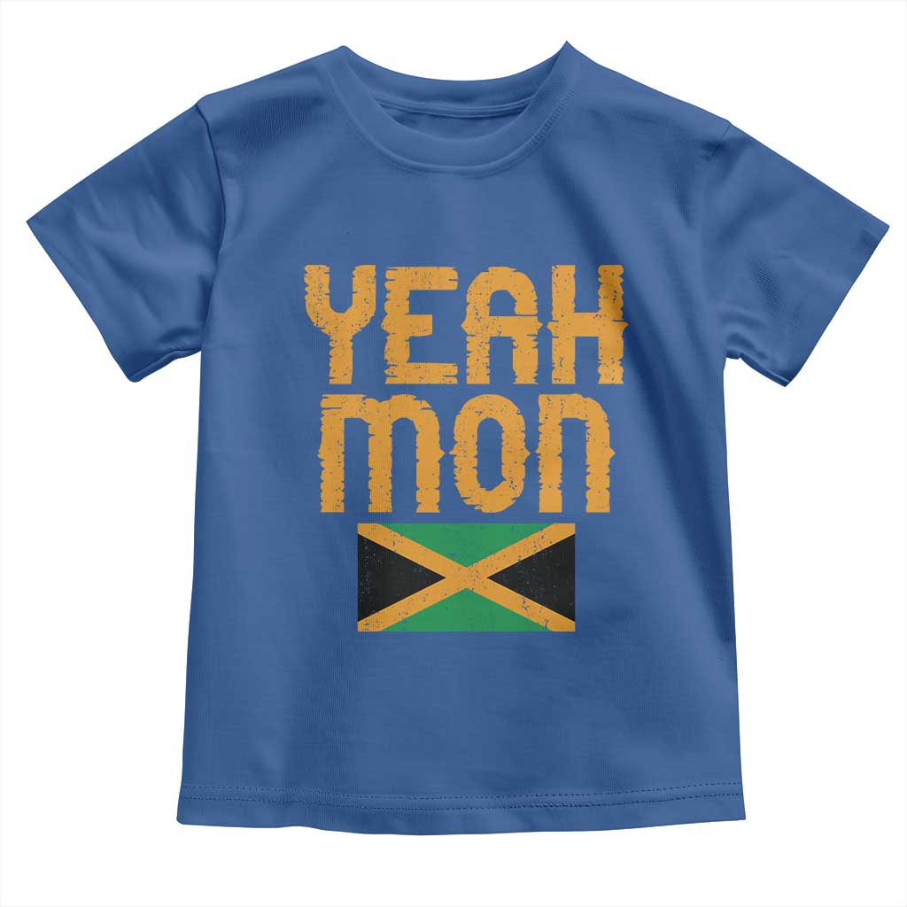 Yeah Mon Jamaican Pride Toddler T Shirt Jamaican Vacation Jamaica Reggae Roots TS10 Royal Blue Print Your Wear