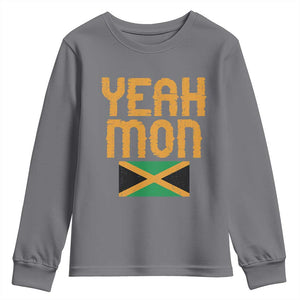 Yeah Mon Jamaican Pride Youth Sweatshirt Jamaican Vacation Jamaica Reggae Roots TS10 Charcoal Print Your Wear
