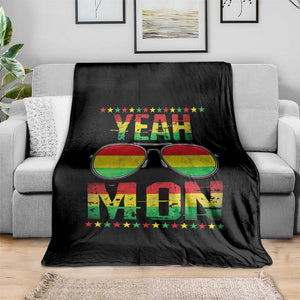 Yeah Mon Jamaican Pride Throw Blanket Jamaican Vacation Jamaica Reggae Sunglasses TS10 Print Your Wear