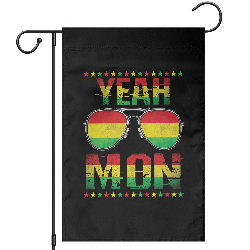 Yeah Mon Jamaican Pride Garden Flag Jamaican Vacation Jamaica Reggae Sunglasses TS10 Black Print Your Wear