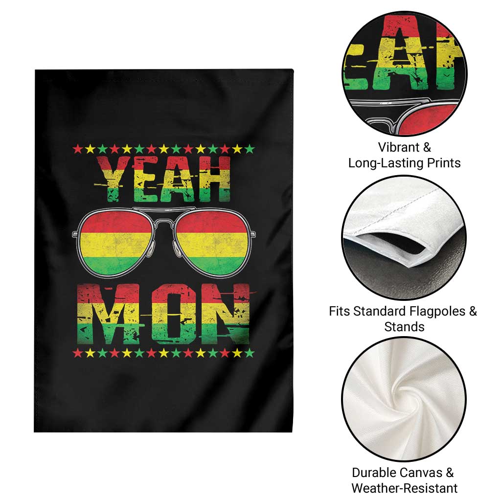 Yeah Mon Jamaican Pride Garden Flag Jamaican Vacation Jamaica Reggae Sunglasses TS10 Print Your Wear