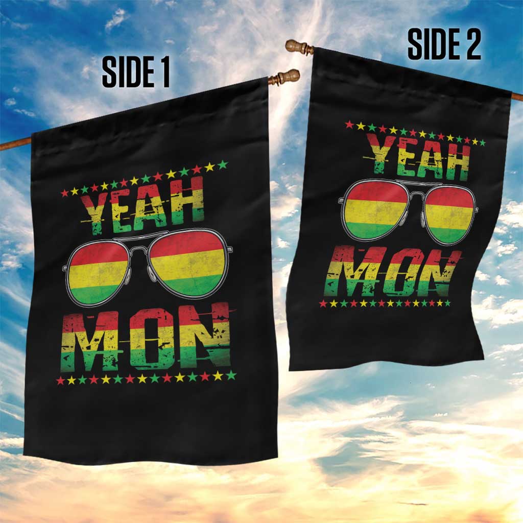 Yeah Mon Jamaican Pride Garden Flag Jamaican Vacation Jamaica Reggae Sunglasses TS10 Print Your Wear