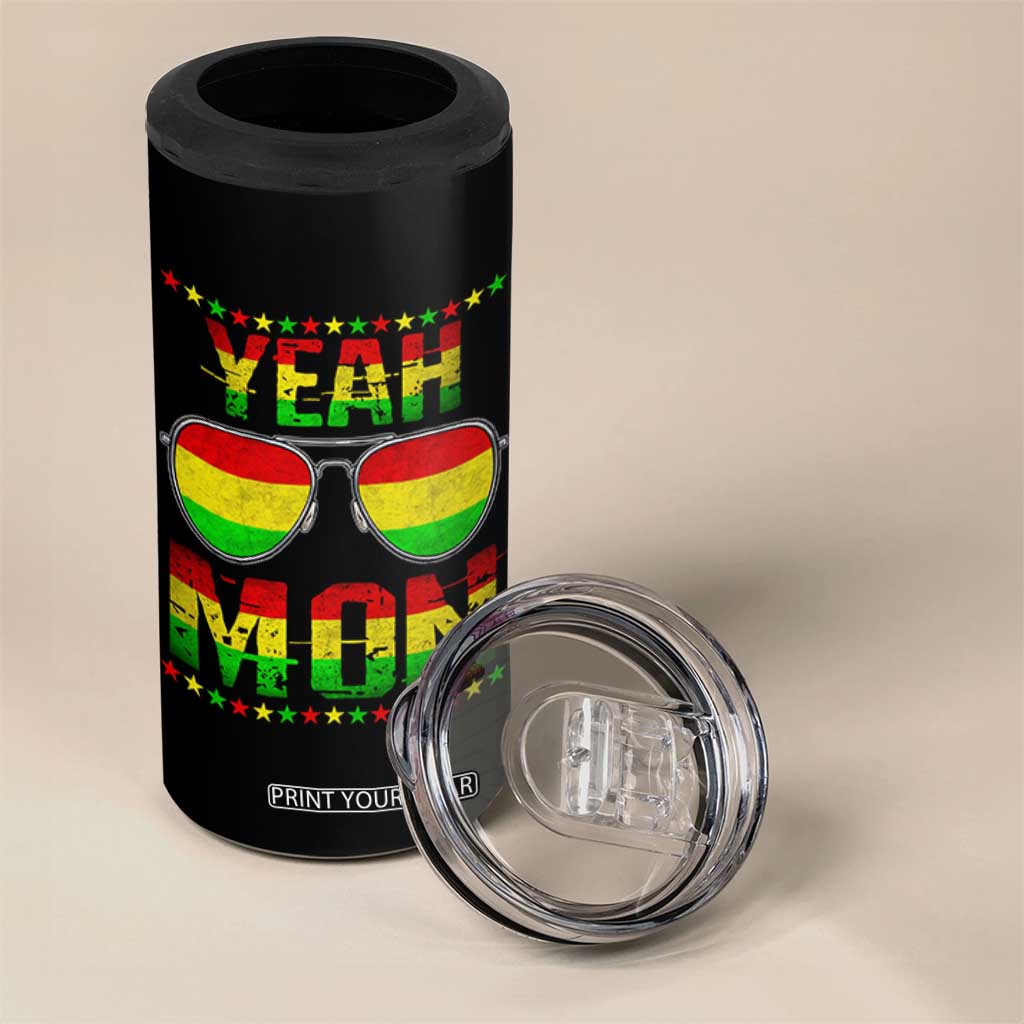 Yeah Mon Jamaican Pride 4 in 1 Can Cooler Tumbler Jamaican Vacation Jamaica Reggae Sunglasses TS10 Print Your Wear