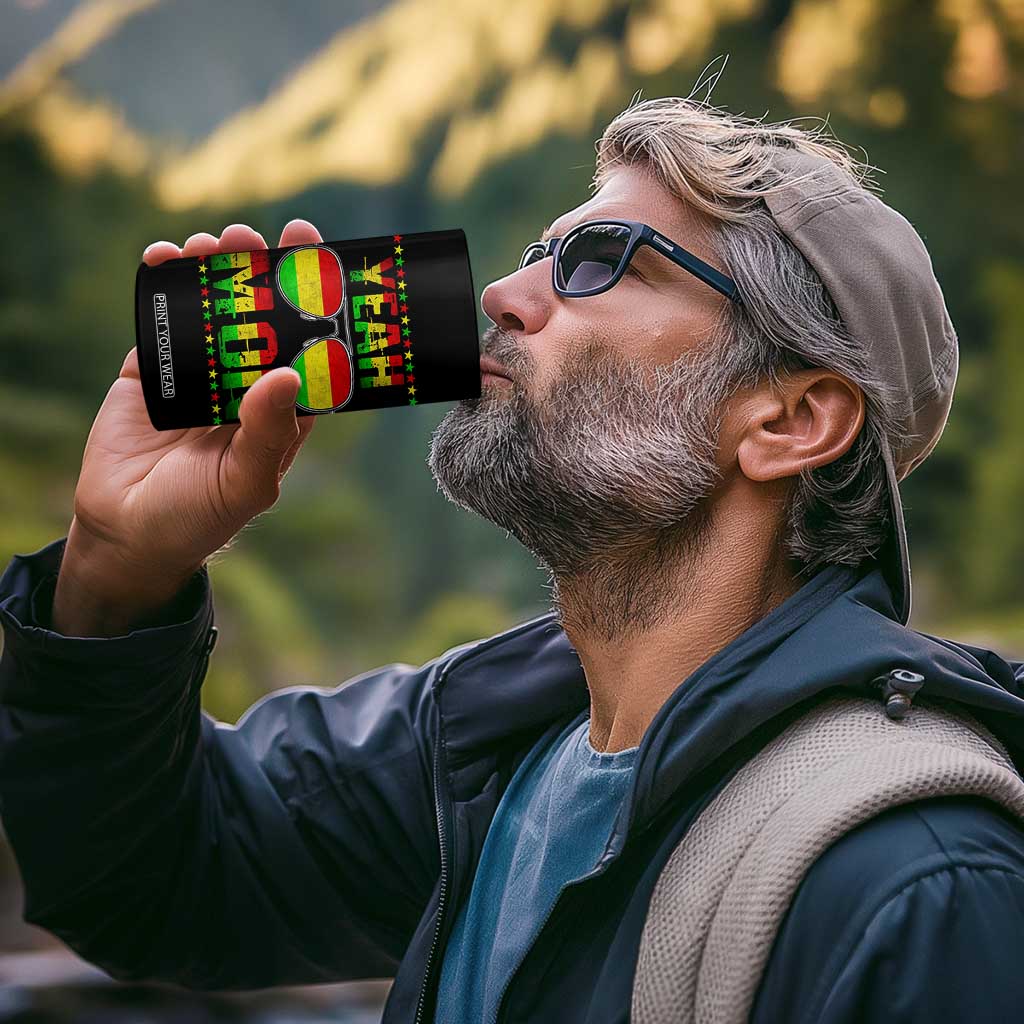 Yeah Mon Jamaican Pride 4 in 1 Can Cooler Tumbler Jamaican Vacation Jamaica Reggae Sunglasses TS10 Print Your Wear