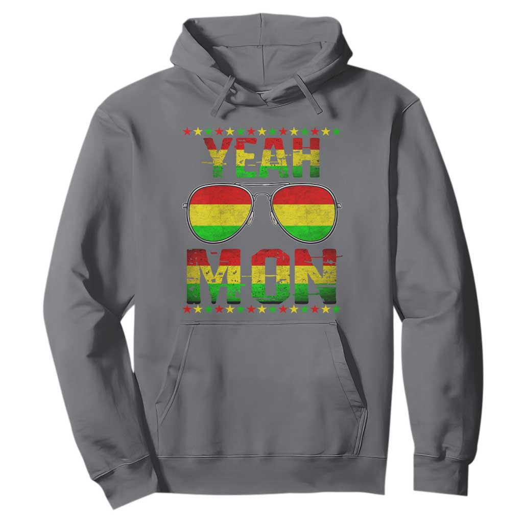 Yeah Mon Jamaican Pride Hoodie Jamaican Vacation Jamaica Reggae Sunglasses TS10 Charcoal Print Your Wear